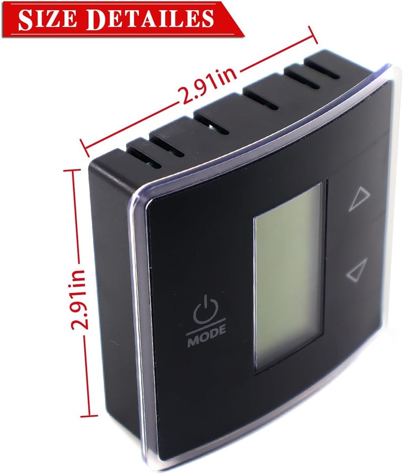 QHHR 3316230.000 RV Wall Thermostat/Relay Box Heat/Cool for Dometic for RV/Camper Conditioners 3316230.700 with Black Wall Thermostat 3316230.714 - Image 4